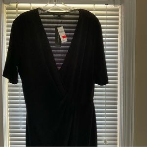 Banana Republic Size 14-16, black wrap dress.